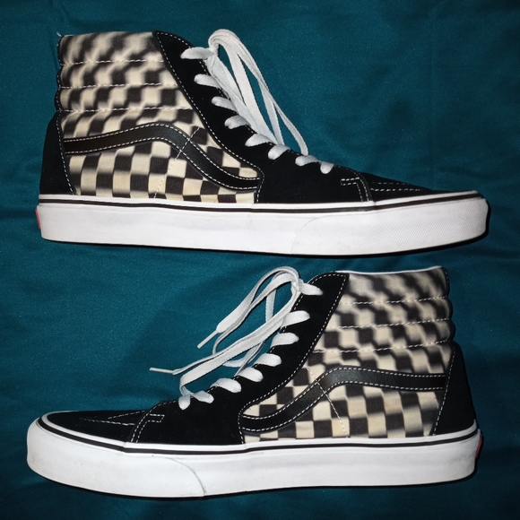 Blur Check Vans Sneakers - Picture 2 of 5